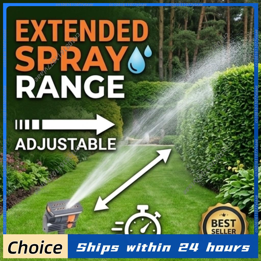 Automatic Watering - 自動振動式スプリンクラー、360度スイングモード搭載、広範囲に対応する調整可能な水流量のガーデン芝生散水ツール