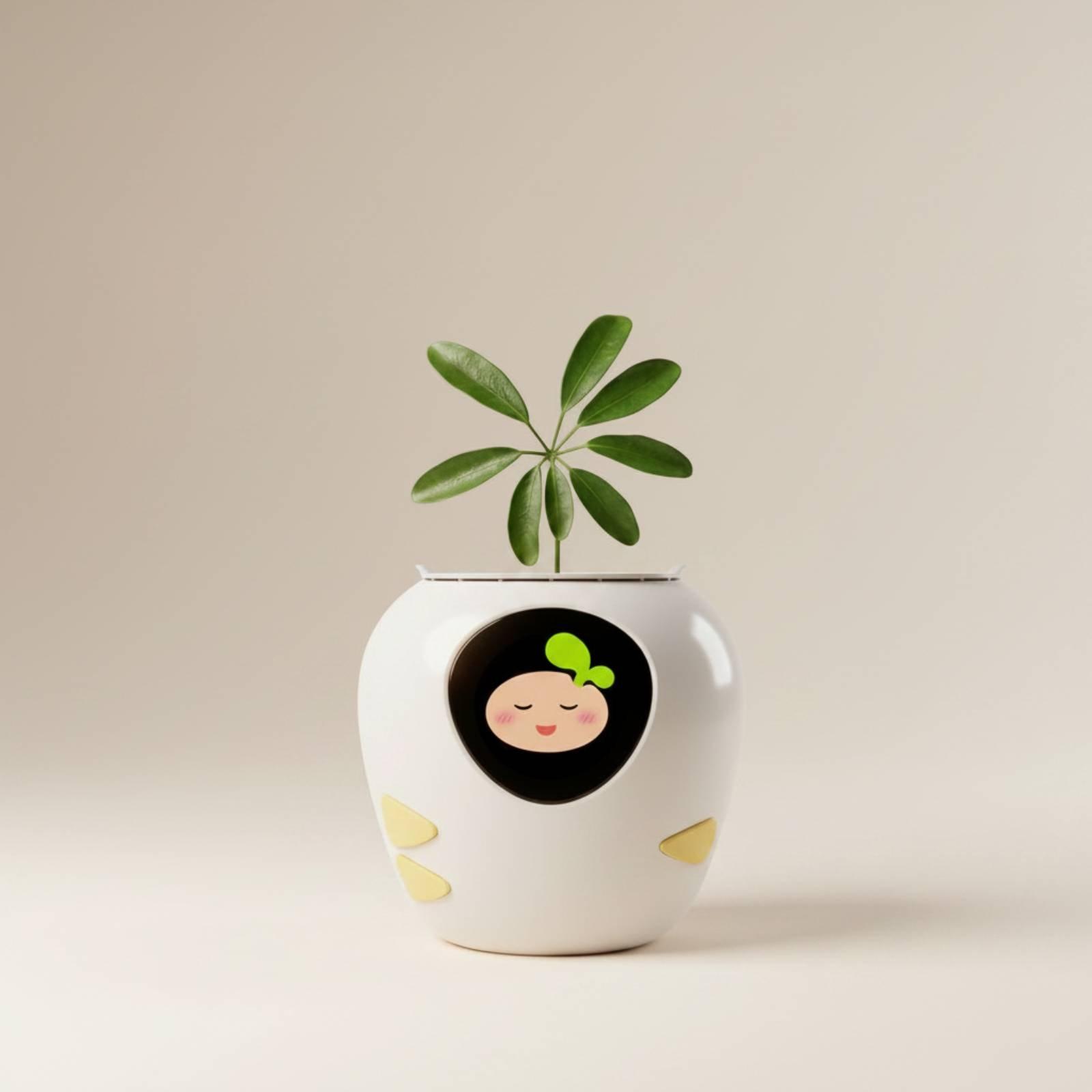 Automatic Watering - 感情表現できる植木鉢、話す花鉢、オフィスやデスクトップ用のインテリジェント自動給水プランター