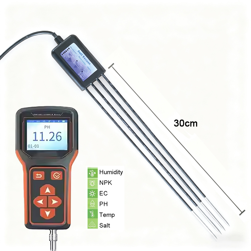 Plant Sensor - 産業用CE RS485 Modbus出力プラント土壌温度EC湿度水分EC塩分NPK PH 8 in