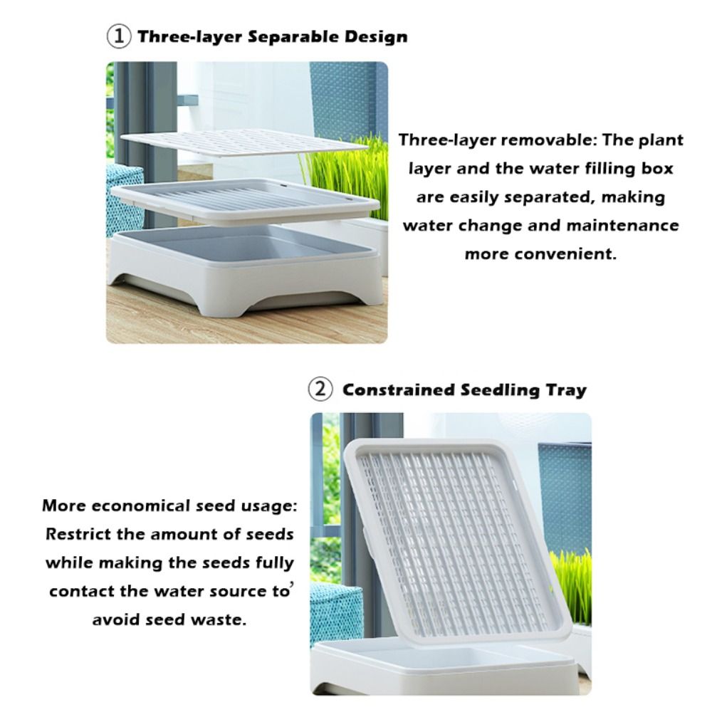 プラスチック水耕栽培トレイ 自植え 再利用可能 猫草苗ポット - Hydroponic Grow Pod のレビューと価格