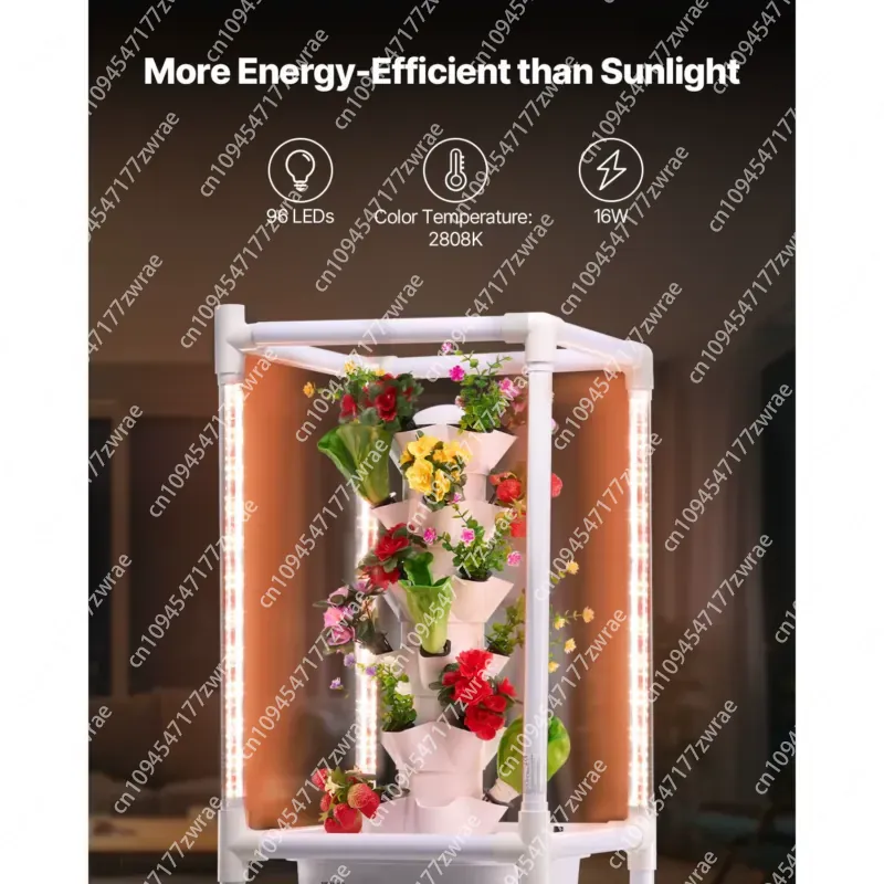 6段式垂直水耕栽培タワー、30ポッド、育成ライト、家庭用水耕 - Hydroponic Grow Pod のレビューと価格