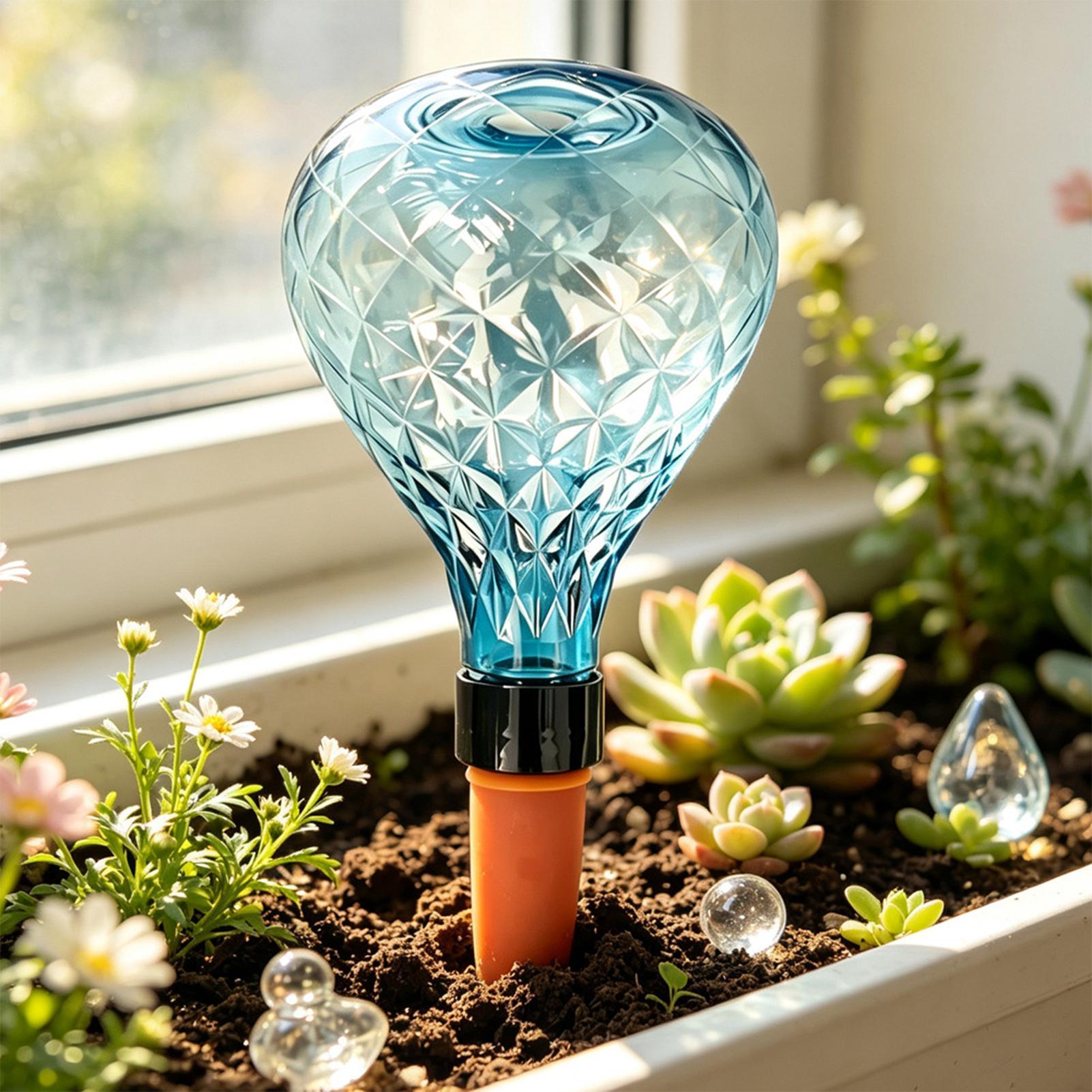 植物自動給水器 4個セット 自動散水装置 花用自動給水プラン - Self Watering Planter のレビューと価格