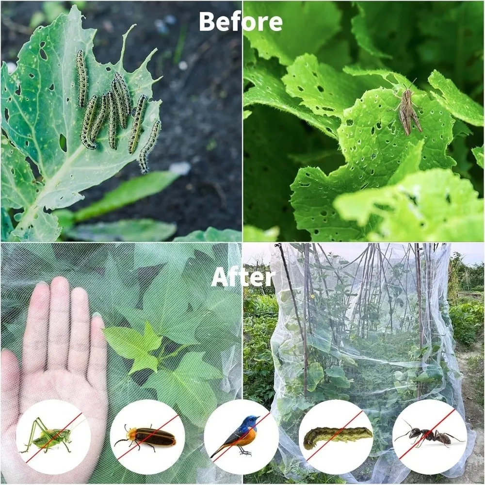 超微細メッシュガーデン野菜ネット通気性のある昆虫ネット蚊帳柔 - Plant Monitor のレビューと価格