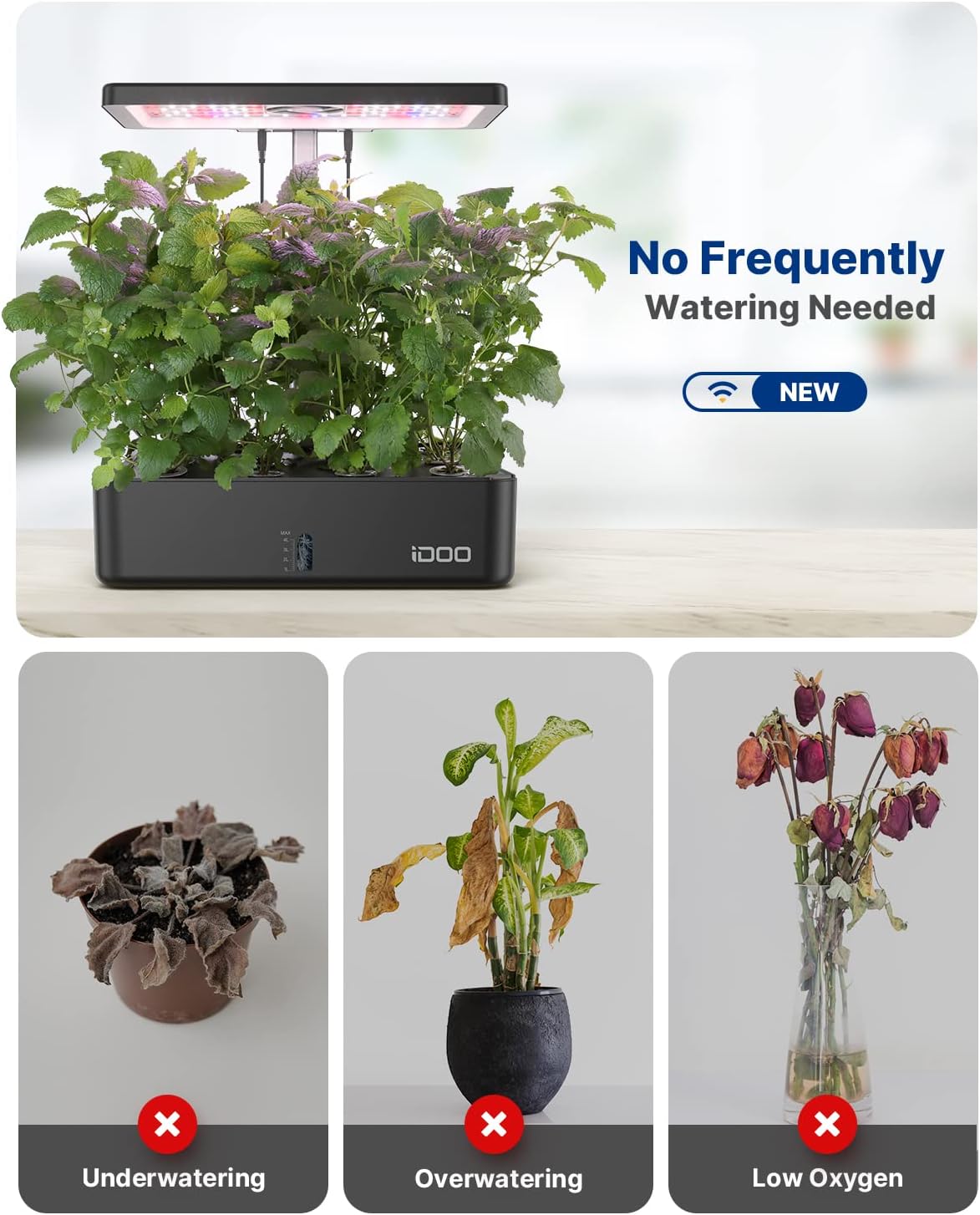 12ポッドWiFi水耕栽培システム 室内ガーデンハーブキット - Hydroponic Grow Pod のレビューと価格