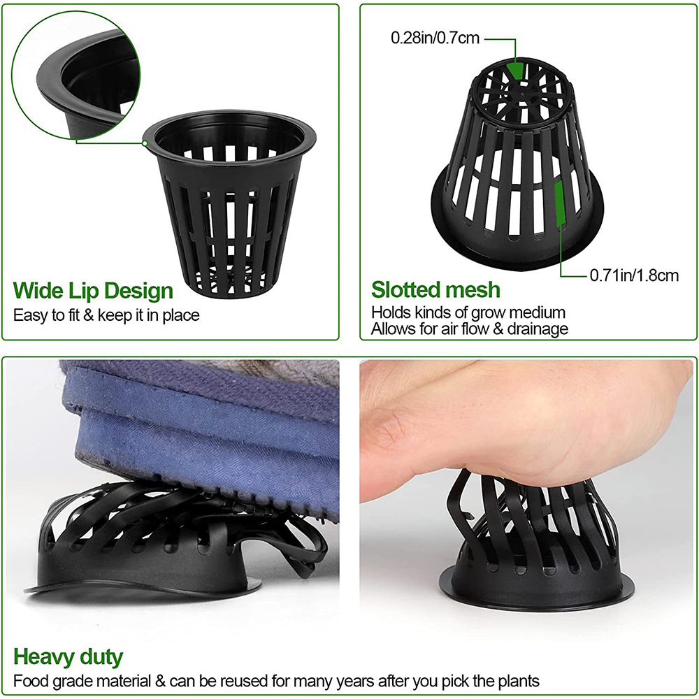 2インチの園芸用育苗ポット、植物ネットカップ、UV耐性、スロ - Hydroponic Grow Pod のレビューと価格